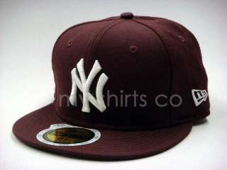 New York Yankees Maroon Kids New Era Fitted Hat  