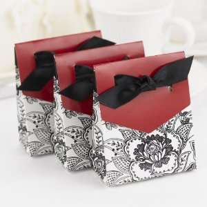  Merlot Floral Favor Boxes