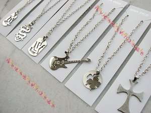 wholesale mixed lots 12 pieces Stainless steel Pendant & necklace 