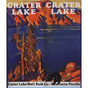  CRATER LAKE NATIONAL PARK BEAR TRAVEL TOURISM VINTAGE 