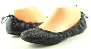 JUICY COUTURE RUBY Black Womens Shoes Ballet Flats 6  