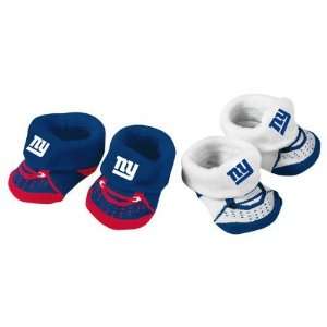  New York Giants Infant / Baby 2 Pair Booties Set 0 3 