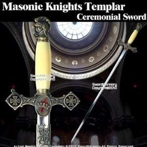   Masonic Knights Templar Ceremonial Sword Antiqued