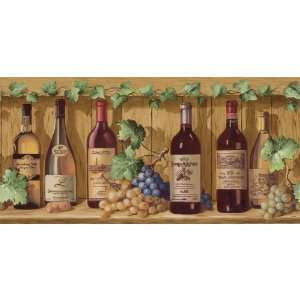   By Color Jewel Tone Wine Bottles Border BC1580136