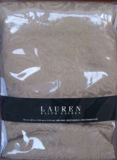 Ralph Lauren PEYTON Champagne Tablecloth 70x84 NEW  