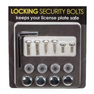 License Plate Frame Torx Locking Security Bolts & Black 
