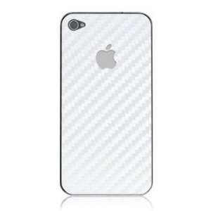  iPhone 4 White Carbon Fibre Skin Decal Front, Back & Sides 