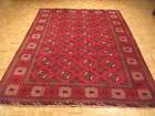   AUTHENTIC 100% WOOL ANTIQUE TRIBAL PERSIAN TURKMEN YAMUT RUG 6.9x10.1