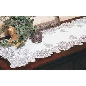   Heritage Lace Eden Pattern 14 x 52 Table Runner White