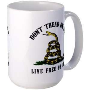 Dont Tread On Me 3 Conservative Large Mug by   