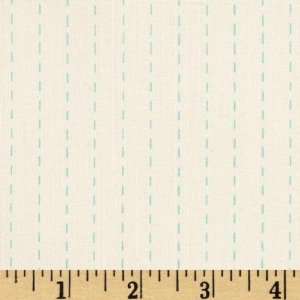  44 Wide Girl Friday Dotted Line Turquoise/Cream Fabric 
