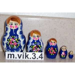  Russian Nesting Doll 5 pcs / 8 cm (baby doll   15mm) * vik 