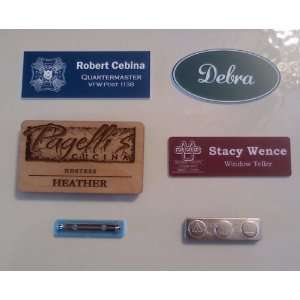  Custom Personalized Laser Engraved Name Badges ~ Brand New 