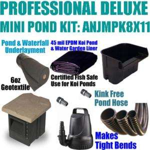 Professional 12 x 15 Deluxe Mini Pond Kit ANJMPK8x11  