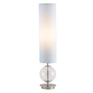  Adesso Vision Table Lamp, Clear/Satin Steel