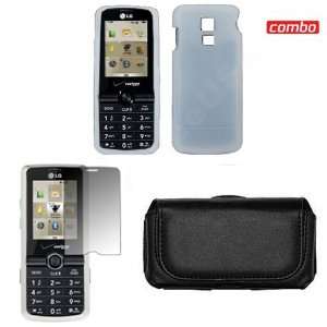  LG Glance VX7100 Combo Trans. Clear Silicon Skin Case+ LCD 
