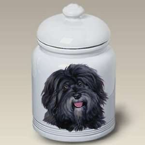  Havanese B/W Dog   Linda Picken Treat Jar 
