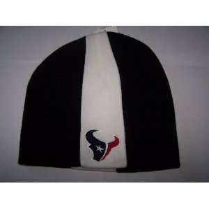   Houston Texans Beanie Knit Hat Cap Skunk Beanie Blue & White Sports