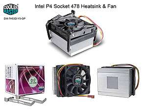 Cooler Master Intel P4 Socket 478 Aluminum HeatSink CPU Cooling Fan up 