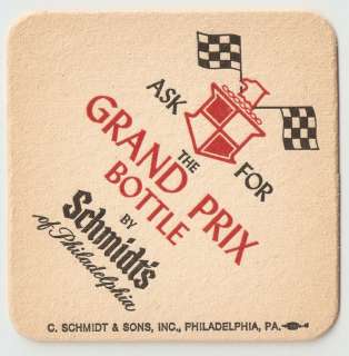 18 Schmidts Grand Prix Bottle Beer Coasters  