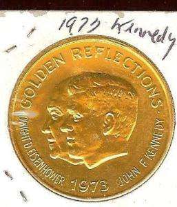 1973 coin Mardi Gras John F. KENNEDY + EISENHOWER  