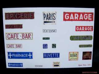 35 DIORAMA WWII BELGIAN & FRENCH COMMERCIAL SIGNS  