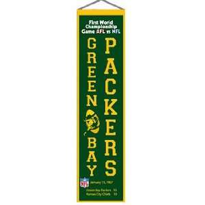   Packers Super Bowl 1 Wool 8x32 Heritage Banner