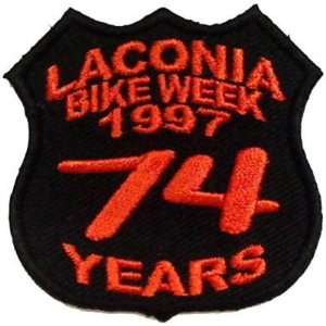  LACONIA BIKE WEEK Rally 1997 74 YEARS Biker Vest Patch 