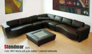 6PC MODERN DESIGN LEATHER SECTIONAL SOFA S675C  