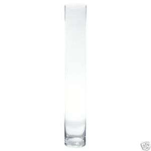 12 24 X 4 Tall Clear Glass Cylinder Vase  