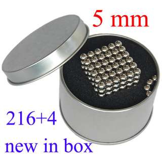 mm 216+4 Neodymium Sphere Magnetic Magnet Balls Puzzle Cube New in 