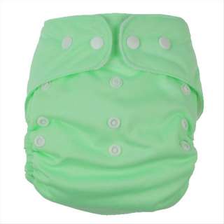 BABY POCKET CLOTH NAPPY DIAPER ONE SIZE FITS ALL + INSERT SOLID COLOR 