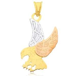   / Gold Over Silver Tri Color Eagle Pendant   SKU GB 005 46 Jewelry