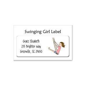  Swinging Girl Address Labels