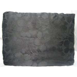  100% Silk Queen Black Jacquard Tailored Pillow Sham