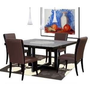 Diamond Sofa 60 inch Square Dining Room Set with Mocca Chairs 0382S 1 
