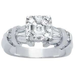  1.91 Carat Prong set Marquise And Baguette Ring Jewelry