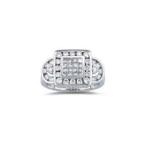  1.20 Cts Diamond Ring in 14K White Gold 3.0 Jewelry