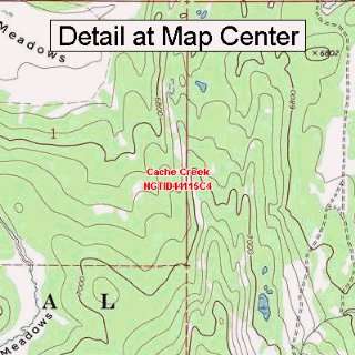 USGS Topographic Quadrangle Map   Cache Creek, Idaho (Folded 