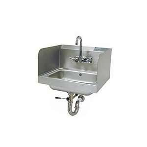   with Side Splash Guards and Lever Operated Drain   17 1/4 x 15 1/4