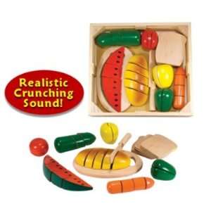  Wood Cutting Food Box Pretend Kitchen Food Toys & Games