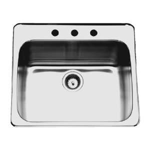  Kindred QSLA2225/8N/4 Stainless Single Basin Kitchen Sink 