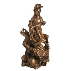  Handmade Copper Quan Yin Buddha Statue