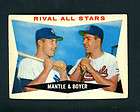   Topps # 160 Mickey Mantle Ken Boyer Rival All Stars Yankees Cardinals