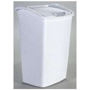 Rubbermaid 13 Gallon Dual Action Trash Can   White 