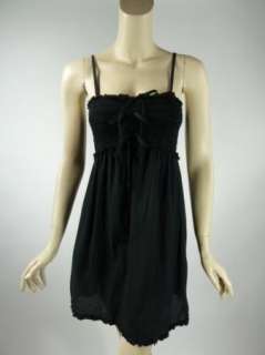 Juicy Couture Black Cotton Mini Sun Dress Medium  