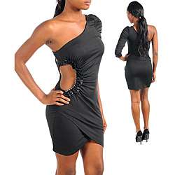 Stanzino Womens Plus Size Black Open Sided Dress  