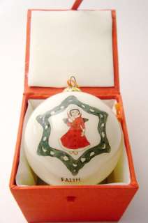 Hand painted FAITH Christmas Ornament  