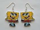 14k GP name earrings/PERSO​NALIZED/sponge bob/stud