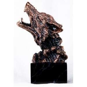  Wolf Bust Statue 